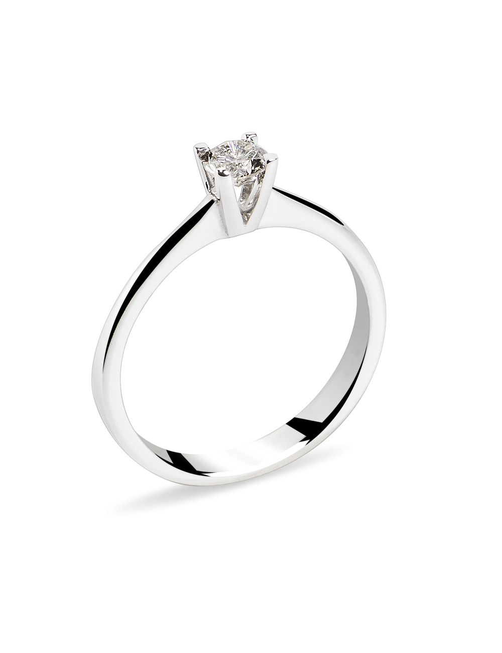 Inel cu Diamant Natural de 0.31 ct din Aur Alb de 18k cu Diamant Natural de 0.31 ct