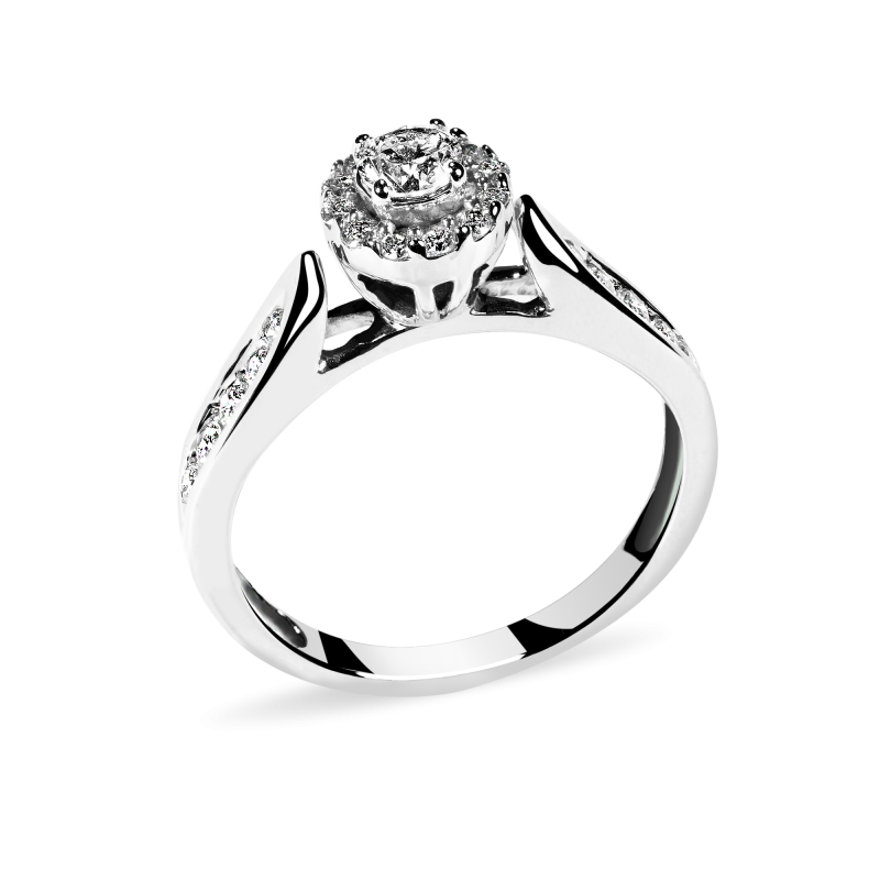 Inel de logodna din Aur de 14k cu Diamante Naturale de 0.58 ct