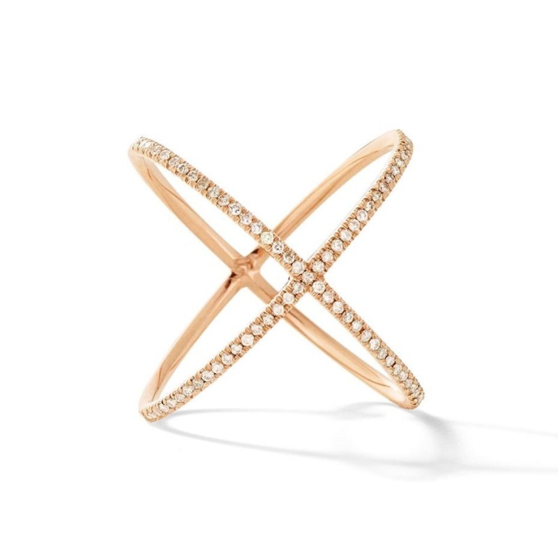 Inel de logodna Eternity din Aur Rose de 18k cu Diamante Naturale