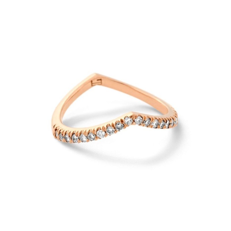 Inel de logodna Eternity din Aur Rose de 18k cu Diamante Naturale