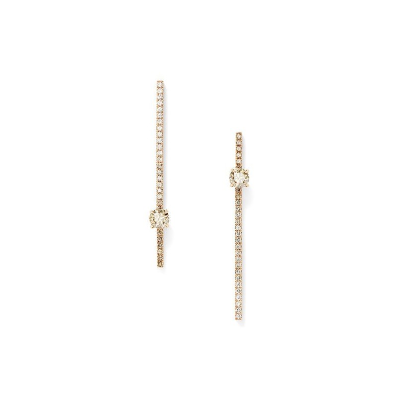 Cercei din Aur Rose de 18k cu Diamante Naturale