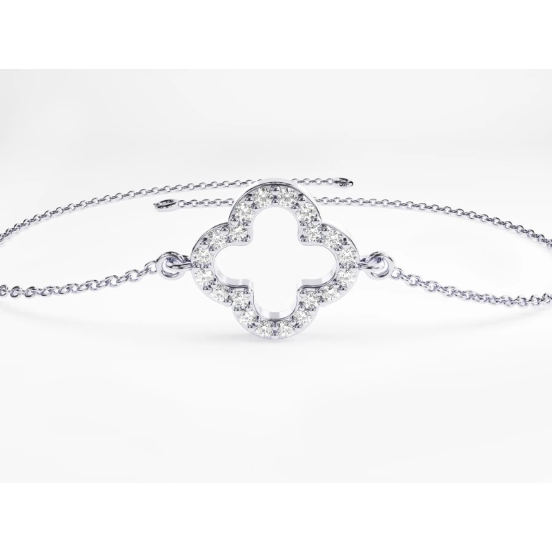Bratara din Aur Rose de 18k cu Diamante Naturale Incolore de 0.20 ct.