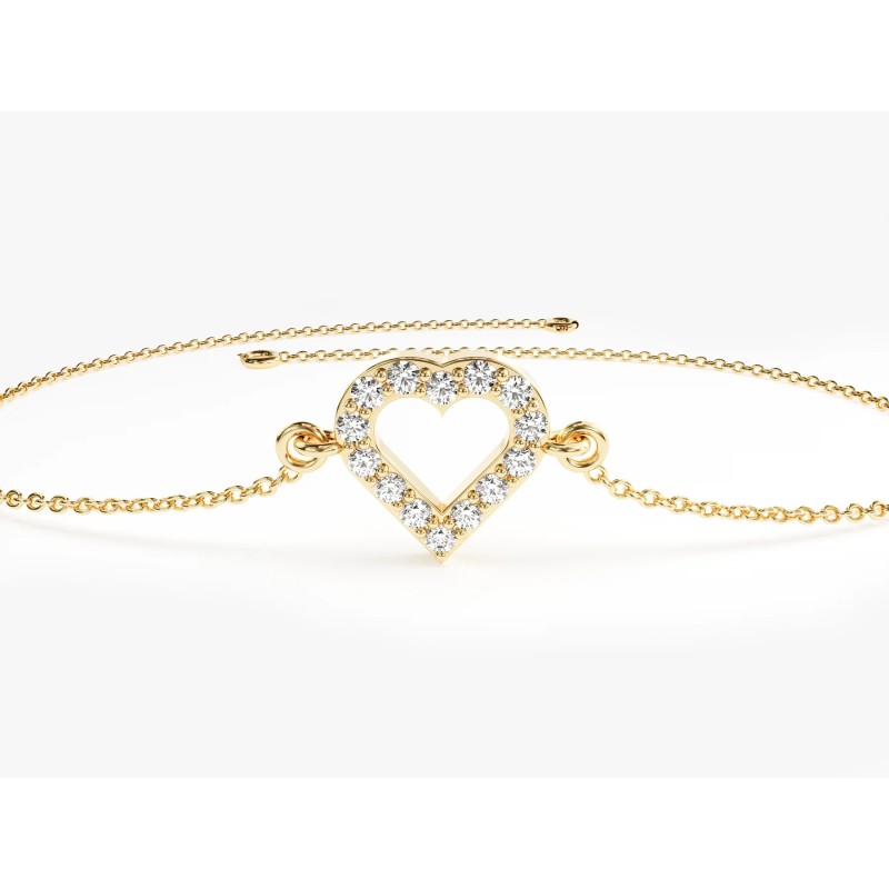 Bratara din Aur Rose de 18k cu Diamante Naturale Incolore de 0.13 ct