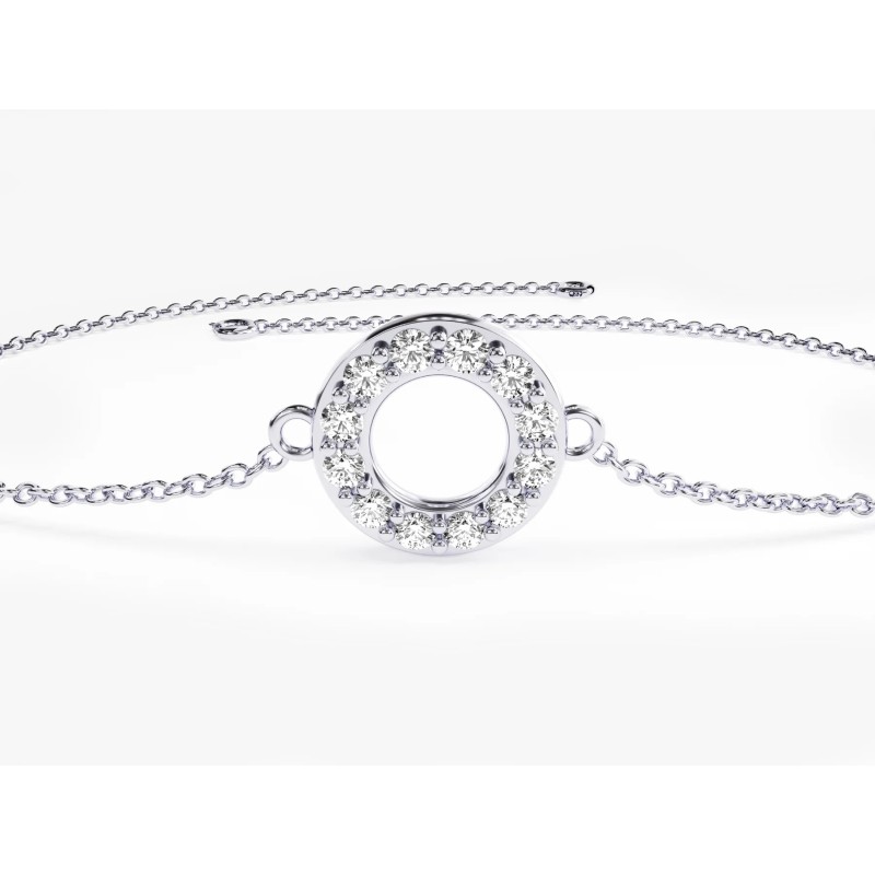 Bratara din Aur Rose de 18k cu Diamante Naturale Incolore de 0.10 ct