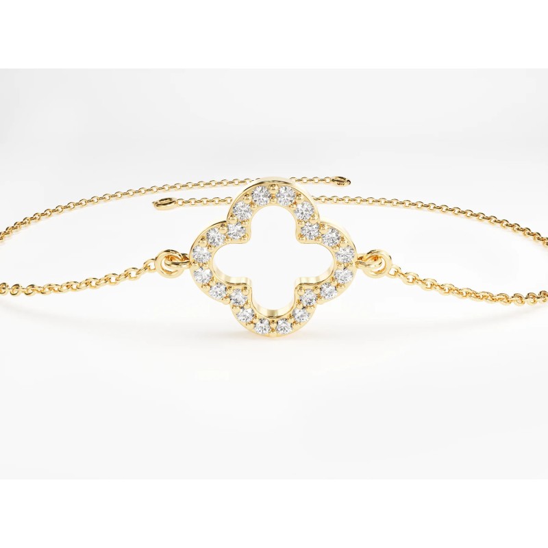 Bratara din Aur Rose de 18k cu Diamante Naturale Incolore de 0.20 ct.