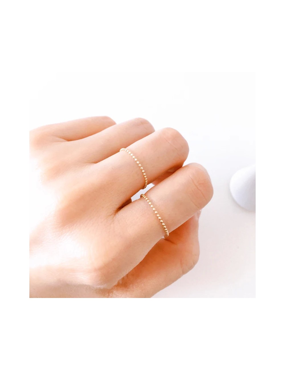Inel minimalist din aur galben de 14k Emma