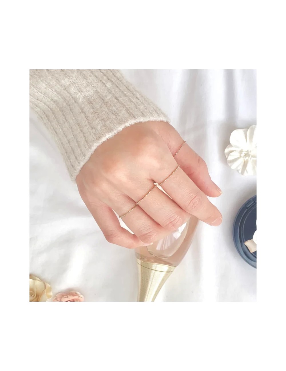 Inel minimalist din aur galben de 14k Emma