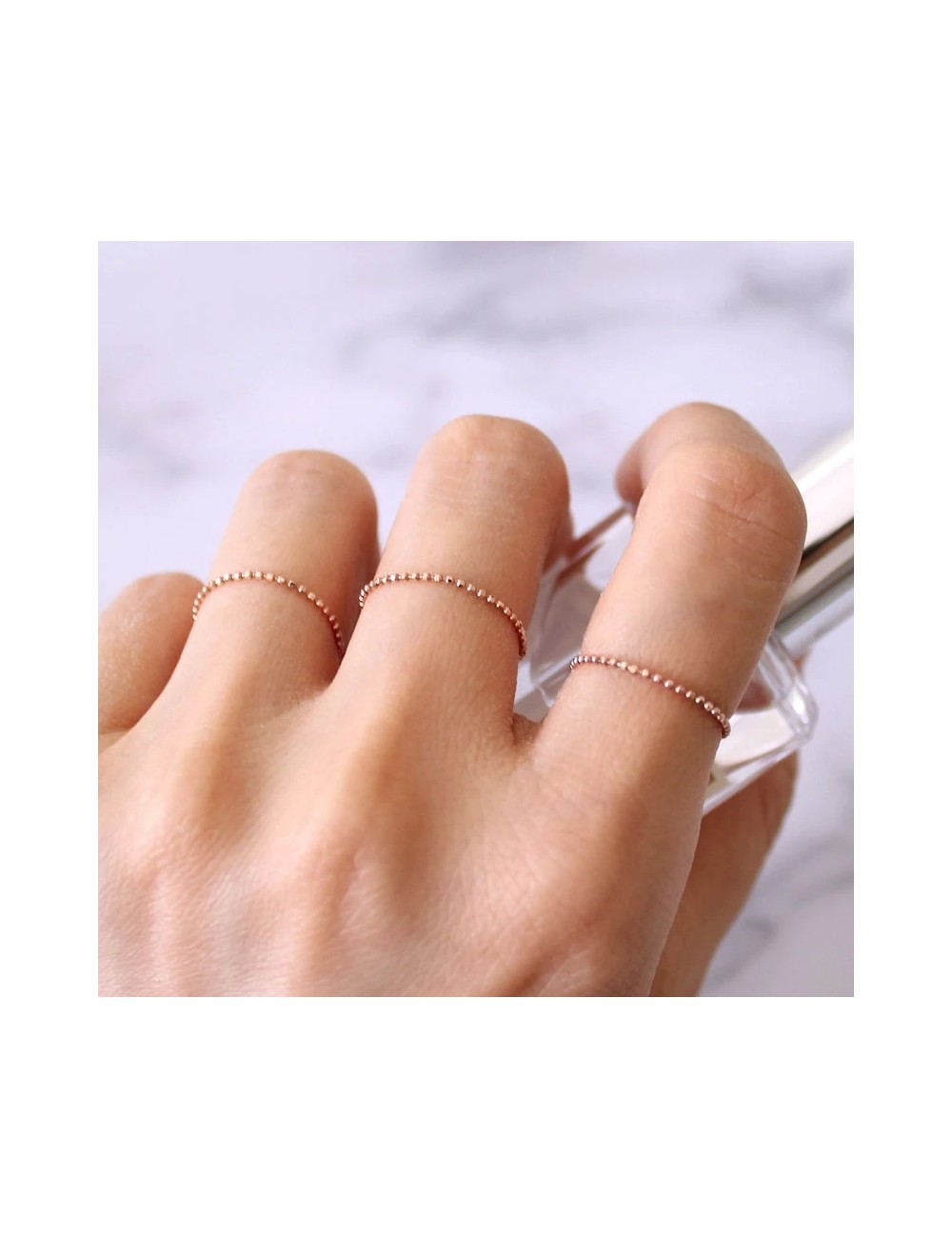 Inel minimalist din aur galben de 14k Emma