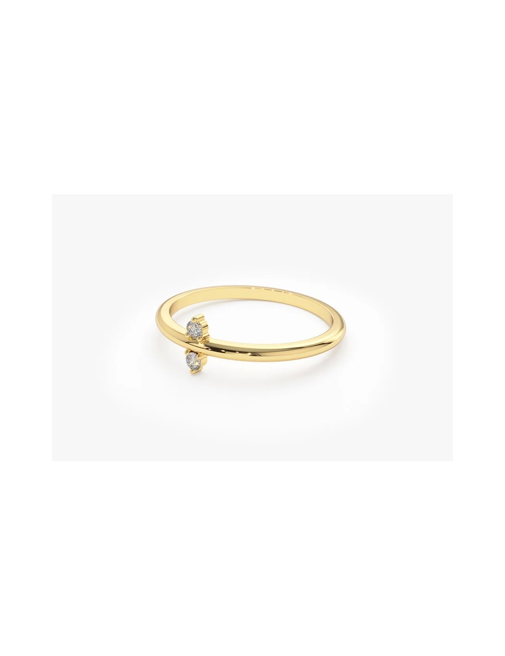 Inel din aur de 14 k cu diamante mini Daisy