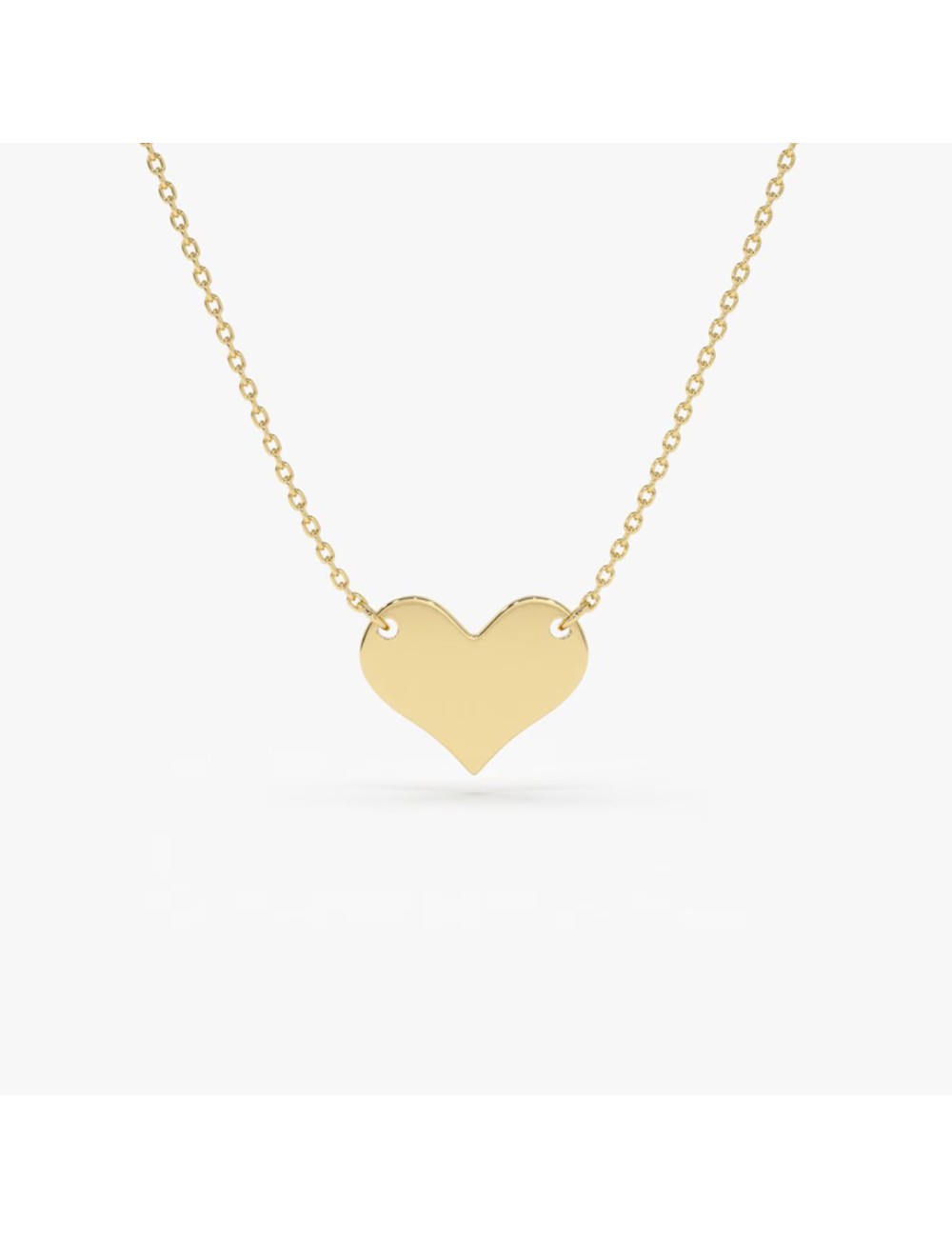 Colier minimalist din aur galben de 14k  Love Me