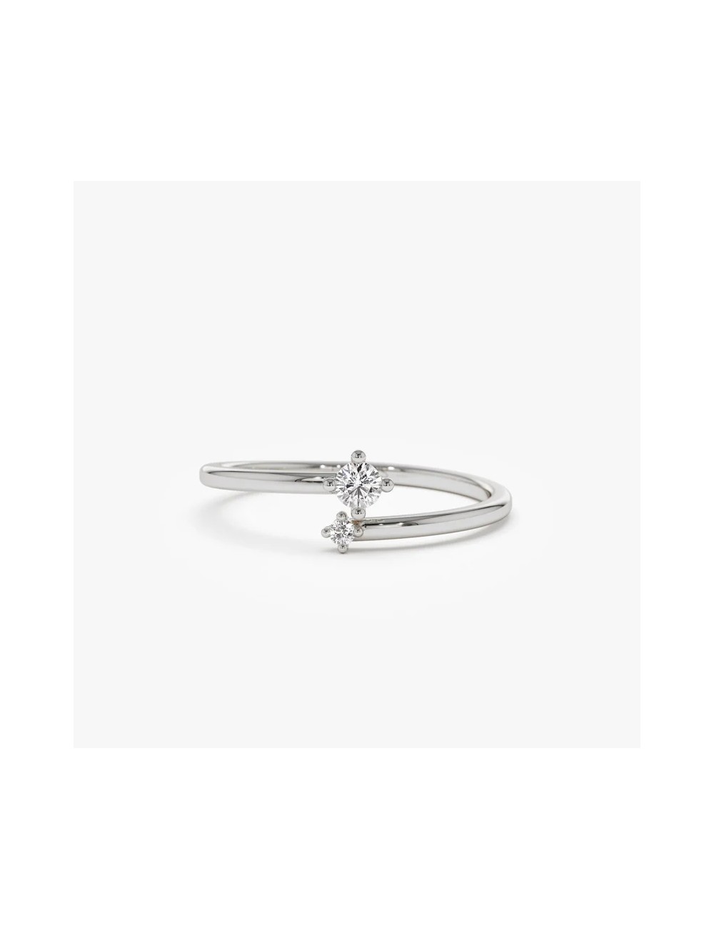 Inel din aur de 14 k cu diamante Petite
