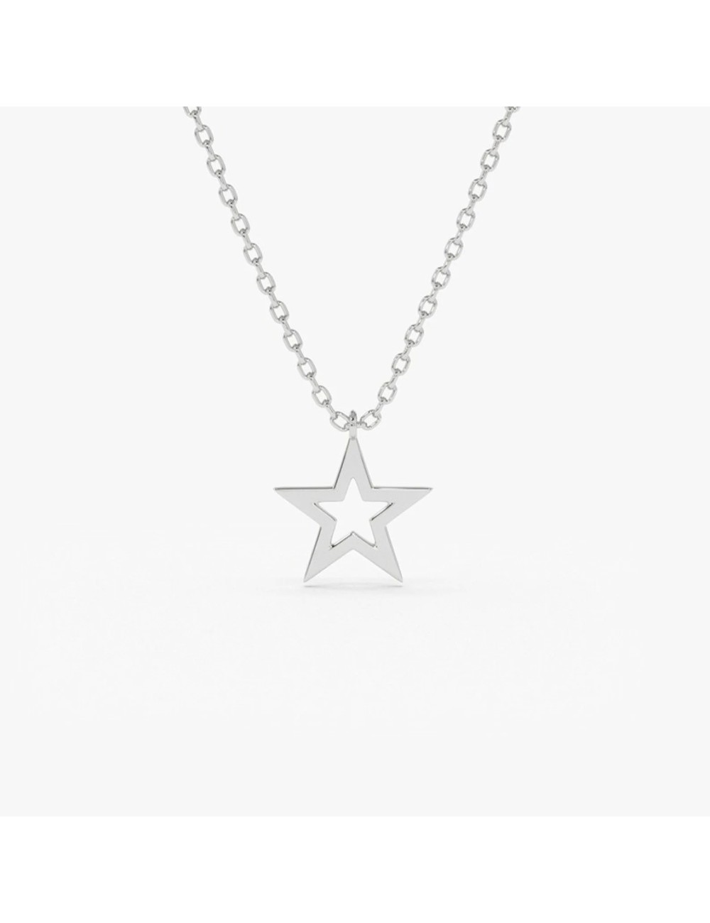 Colier minimalist din aur galben de 14k  Little Star
